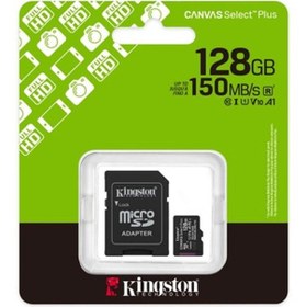 Resim Kingston 128 Gb Microsd Hafıza Kartı 150 Mb/s Class 10 U1 V10 A1 