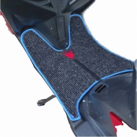 Resim Motosiklet Aksesuar Koruyucu Paspas Motolux Vintage 50 Uyumlu Mavi Kenar Overlok 