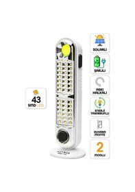 Resim 43 Led Şarjlı Işıldak Ev Kamp Lambası Gece Feneri 2 Kademeli Elektrikli El Feneri 005 Beyaz 