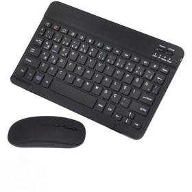 Resim VOOKA Bluetooth Kablosuz Klavye Ve Mouse Seti Kablosuz Klavye Renkli 150h Şarjlı 