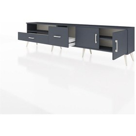 Resim Arges Tv Ünitesi 2 Raflı 2 Çekmeceli 2 Kapaklı 220x30x51 Antrasit-antrasit Antrasıt/antrasıt - Antrasıt 