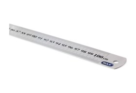 Resim Çelik Cetvel 100 Cm Rakamlar Pres Baskıdır Gri 