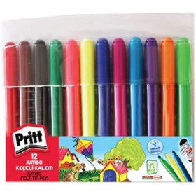Resim Pritt Keçeli Boya Kalemi Jumbo Yuvarlak Uç 12 Renk 1687975 