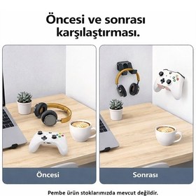 Resim Microcase Ps5 Ve Oyun Kolları İçin Masaya Monte Tutucu Stand Holder 2 Adet Al5442 Siyah 