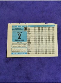 Resim 2 Ocak 2008 Takvim Yaprağı - Nostaljik Koleksiyonluk Takvim Yaprağı A 