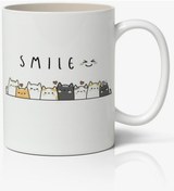 Resim Smile Baskılı Kupa Bardak Baskılı Kahve Kupa Bardak 