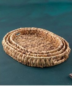 Resim Acar 3 Lü Oval Hasır Tepsi 