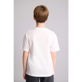 Resim DeFacto New Regular Fit Bisiklet Yaka Baskılı Kısa Kollu Tişört Erkek Çocuk H6356A826HS 