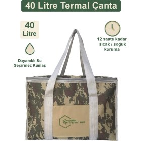 Resim Wallery Bags 40 Litre Isı Yalıtımlı Fermuarlı Kamp Piknik Termos Sıcak Soğuk Termal Çanta 