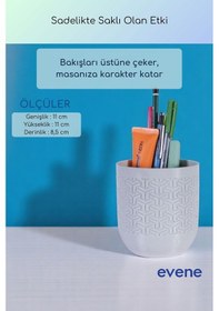 Resim Kalemlik Masa Kalemliği Organizer Kalemlik Beyaz Renk Model 77 Çok Renkli 