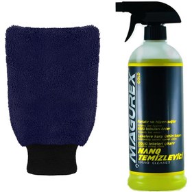 Resim magurex Mikrofiber Araç Yıkama Ve Wax Cila Eldiveni + Nano Temizleyici 800 Ml. 