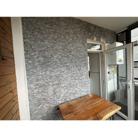 Resim ANTALYA TAŞ MARKET Loft Gri Patlatma Taş 2,3x4,8 Fileli Patlatma Taş / Tv Ünite Arkasına Doğal Taş Dekorasyon 