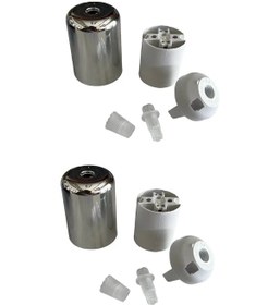 Resim Duy Lalesi Ve E27 Duy Gümüş Renk Plastik 2 Adet Krom Kaplama Gümüş 