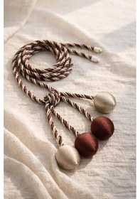 Resim 4 Toplu Halat Sarım Tavan Braçöl Fon Ve Tül Perde Bağı Kiremit-vizon 1 Adet Kiremit - Vizon 