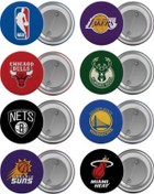 Resim Nba Takımları Çanta Rozeti Seti 8 Adet En Büyük Boy 5.8Cm Iğneli 