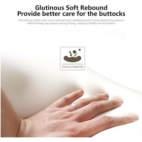 Resim Lemestar Bellek Köpük Wedge Otomobil Koltuk Yastığı - Bel Ve Kalça Yüksekliği Artırıcı, Yorgunluk Azaltıcı, Araba Ofis Sandalyesi Uyumlu Gri 