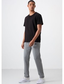 Resim Tommy Life Carlo Gri Melanj Şardonlu Erkek Eşofman Alt - 84942 GB MELANJ 