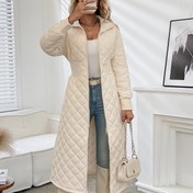 Resim Kadınlar İçin Şık Beyaz Kapüşonlu Kışlık Mont - Uzun Püskülli Ceket, Cepli Bej//Siyah/Koyu Kahverengi/Kahve 