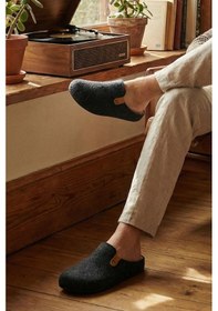 Resim Buratti Keçe Kışlık Ev Erkek Terlik 6711004 Antrasit 