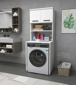 Resim Zuesse Dizayn DRAGON 3 Raflı Kapaklı Beyaz Banyo Dolabı 
