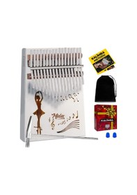 Resim Midex Klx-540 Beyaz Renk Gerçek Ağaç Kalimba 17 Tuşlu Full Set 