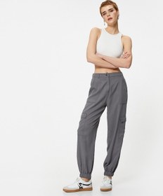 Resim Koton Kargo Jogger Pantolon Cepli Lyocell Kumaş Gri 4sal40039ıw Gri 