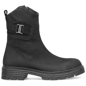 Resim Mammamia D25kb-1945 Kadın Hakiki Nubuk Deri Topuklu Bot Siyah Siyah 