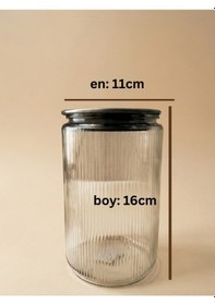 Resim Leelahome Metal Vakum Kapaklı Cam Saklama Kabı 1500 Ml Şeffaf 