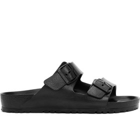 Resim Birkenstock Erkek Siyah Çift Tokalı Arizona Eva Terlik Derimod