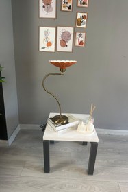 Resim Bamyum Risso Turuncu Masa Lambası Dekoratif Abajur Çocuk Odası Başucu Lambası Okuma Lambası 