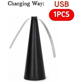 Resim Goldenqian 1/2 Adet Sinek Kovucu Otomatik Fan Sinek Fanları Haşere Kovucu Masa Fanı Pil/usb Powered Böcek Kovucu Sinekleri Uzak Tutmak Usb Black 1pcs 