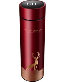 Resim Reedark Akıllı Dokunmatik Ekranlı Vakumlu Termos - 500ml Sızdırmaz Paslanmaz Çelik Seyahat Bardağı Siyah 