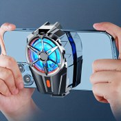 Resim 1parça X52 Akıllı Telefon Soğutma Fanı - Sessiz Çalışma, Üç Hız Ayarlanabilir, Mavi LED Işığı ile Mobil Oyun Radyatörü, ABS Malzeme, Bataryaya İhtiyaç Yok, USB Güç Modu, Oyun Aksesuarı | Geleceğin Tasarımı | Ayarlanabilir Fan Hızları, Telefon Soğutma Çözümleri 