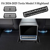 Resim Tesla Model 3 Highland 2024-2025 için 3'lü Set Koltuk Altı Havalandırma Kapakları - ABS Plastik Hava Çıkış Koruyucuları, Tak ve Çalış Tasarımı, Toz ve Kir Önleme, Kolay Kurulum, Arka Koltuk Konforu İçin Mükemmel Uyum 