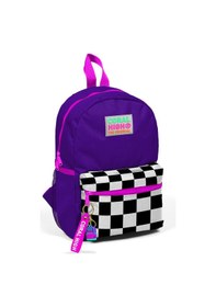 Resim Coral High Kids Mor Dama Desenli İki Bölmeli Yuva Sırt Çantası 23502 