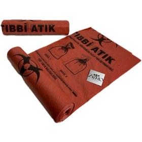 Resim ELDY Tıbbi Atık Poşeti 65x80 Büyük Boy 5'li Rulo 100 Mikron 