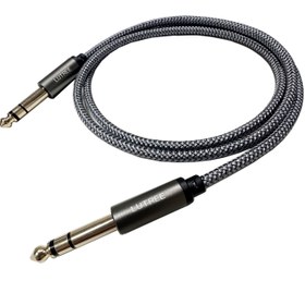 Resim LUTREE Yüksek Kaliteli 6,35 mm Gitar Kablosu, 1/4" ila 6,5 mm TRS Dengeli Stereo Ses Kablosu, Amplifikatörler, Hoparlörler, Mikserler için, Yuvarlak Şekil, Yumuşak Disk Konnektörleri, Kompozit Kablo Tipi, Güçsüz, Erkek - Erkek 