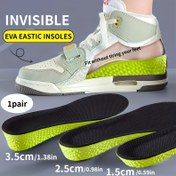 Resim 1 Çift Rahatlık Arttırıcı Tabanlık - Ter Emici & Koku Dirençli EVA, Sneakerlar, Erkek & Kadın Ayakkabıları için Görünmez Elastik Tasarım ile Geliştirilmiş Destek 