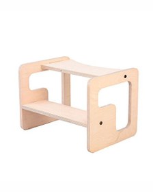 Resim Mamatoyz Step In Box Natural Color Ahşap Açık Kahverengi Kule Çocuk Basamağı 