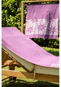 Resim Menderes Home Cotton Collection Bukle Plaj Havlusu Çark Mor 