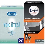 Resim Durex Yok Ötesi Slim Fit İnce Prezervatif 20'li + Veet Men Özel Balsam 50 ML 