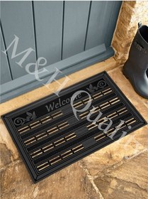 Resim Welcome Yazlı Kapı Önü Paspası Siyah Rengi Siyha 