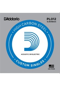 Resim D'addario Pl012 Elektro Ve Akustik Gitar Tek Tel 