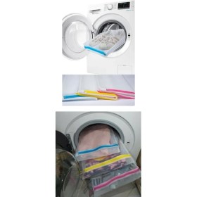 Resim MCM Group 3&amp;#39;lü Çamaşır Yıkama Filesi Set Renkli Fermuarlı Pratik Çamaşır Yıkama Filesi Seti 3 Boy 