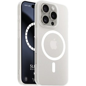 Resim Buff İphone Uyumlu 16 Pro Magsafe Slimfy Kılıf White 