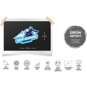 Resim Bay Etiket Hbg71 Snowboarding Yazili Etiket 