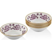 Resim Setabianca Bone Chına Kase 6 Lı Set Gül Mor 13 4 Cm 