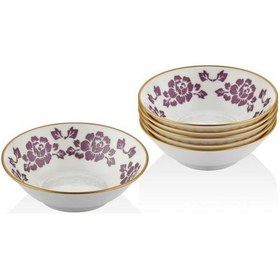 Resim Setabianca Bone Chına Kase 6 Lı Set Gül Mor 13 4 Cm 
