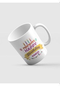 Resim Kişiye Özel Happy Birthday Temalı Kupa Bardak 