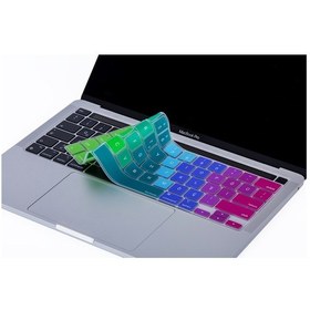Resim Macbook Pro Touchbar Klavye Koruyucu 13Inc 16Inc İngilizce Türkçe Pembe Yeşil 